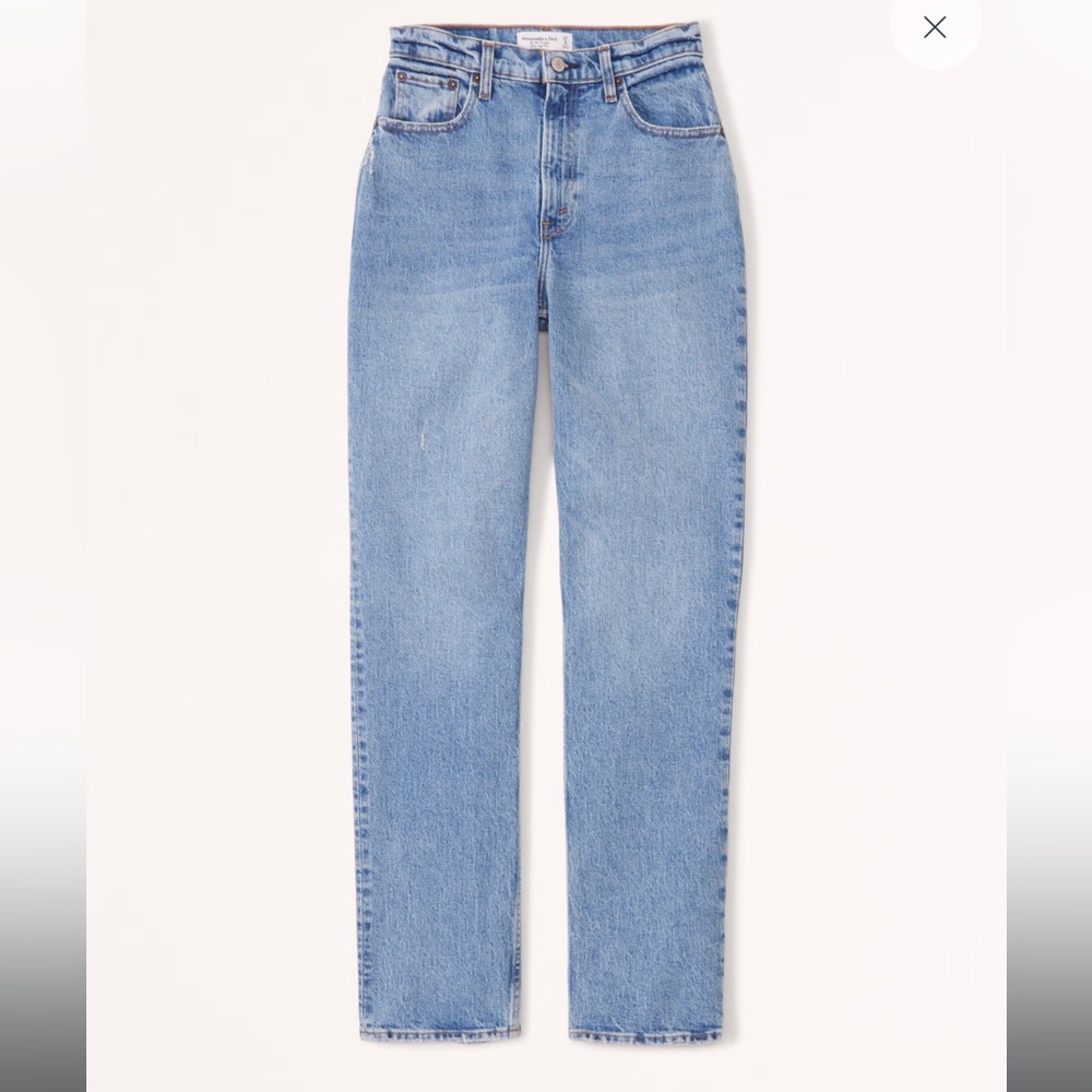 A&F Curve Love 90s Slim Straight Ultra High